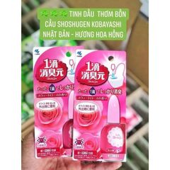 Nước Nhỏ Thơm Bồn Cầu Kobayashi Shoshugen 20ml - Hương Hoa Hồng và Bạc Hà, Diệt Khuẩn, Khử Mùi Nhanh Chóng Nhật Bản