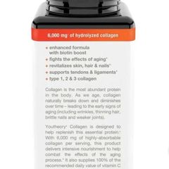 Viên uống Collagen Youtheory Advanced Formula 390 Viên - Hỗ trợ làm đẹp da và khỏe khớp, Collagen Type 1, 2, 3 của Mỹ