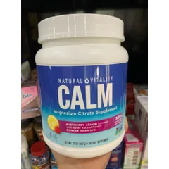 Bột Magie Calm Vị Chanh Mâm Xôi 567g - Hỗ Trợ Dinh Dưỡng, Thiên Nhiên, Không Chứa Đường, Thuần Chay, Dễ Uống, Xuất Xứ Mỹ