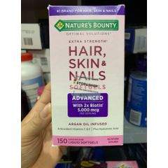 Viên Uống Đẹp Da, Móng, Tóc Nature's Bounty Hair, Skin & Nails - Tăng Cường Làm Đẹp Da, Móng Chắc Khỏe, Tóc Dài Dày - 150 Viên Chính Hãng