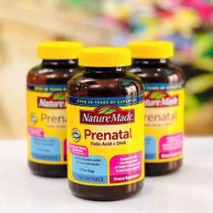 Viên uống Bổ bầu Folic Acid + Prenatal D Nature Made 20mg - Hỗ trợ sức khỏe mẹ và sự phát triển thai nhi khỏe mạnh