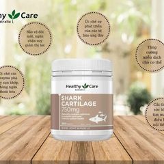 Viên uống bổ trợ xương khớp Healthy Care Shark Cartilage 750mg - Hỗ trợ sức khỏe khớp, 200 viên, sản phẩm từ Úc