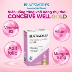 Viên Uống Hỗ Trợ Thụ Thai Blackmores Conceive Well Gold 56 Viên