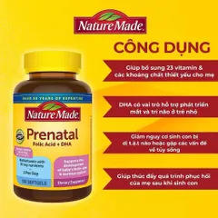 Vitamin Tổng Hợp Cho Mẹ Bầu Nature Made Prenatal 150 Viên - Bổ Sung Dinh Dưỡng Thiết Yếu Cho Mẹ và Bé Trong Thời Kỳ Mang Thai