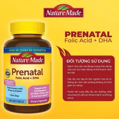 Vitamin Tổng Hợp Cho Mẹ Bầu Nature Made Prenatal 150 Viên - Bổ Sung Dinh Dưỡng Thiết Yếu Cho Mẹ và Bé Trong Thời Kỳ Mang Thai