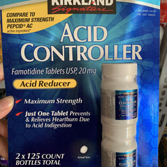 Hộp 125 Viên Acid_Controller KIRKLAND SIGNATURE - Thực Phẩm Chức Năng Hỗ Trợ Tiêu Hóa, Duy Trì Sức Khỏe Tối Ưu