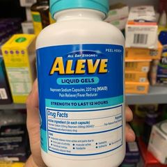 Viên uống giảm đau Aleve Liquid Gels 160 viên - Hỗ trợ giảm đau đầu, đau cơ, đau khớp hiệu quả từ Mỹ