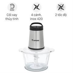 Máy Xay Thịt Đa Năng Rapido RMC-300 2 Lít - Thiết Bị Xay Thịt Hiện Đại, Tiện Lợi, An Toàn Cho Sức Khỏe