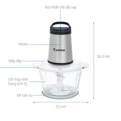 Máy Xay Thịt Đa Năng Rapido RMC-300 2 Lít - Thiết Bị Xay Thịt Hiện Đại, Tiện Lợi, An Toàn Cho Sức Khỏe