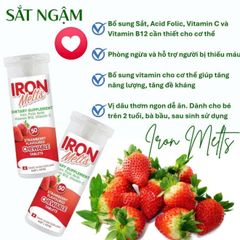 Viên Ngậm Bổ Sung Sắt Iron Melts 50 Viên Chính Hãng Úc | Hỗ Trợ Bổ Máu, Bổ Sung Sắt Dễ Hấp Thụ