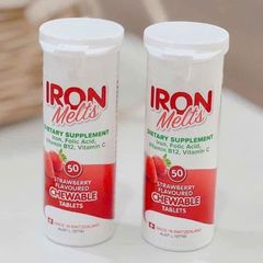 Viên Ngậm Bổ Sung Sắt Iron Melts 50 Viên Chính Hãng Úc | Hỗ Trợ Bổ Máu, Bổ Sung Sắt Dễ Hấp Thụ