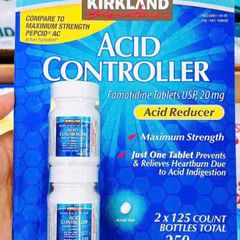 Viên uống kiểm soát Acid dạ dày Kirkland Signature 20mg - Giảm ợ chua, trào ngược, cải thiện tiêu hóa - Hỗ trợ sức khỏe dạ dày