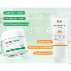Sét Kem Dưỡng Dr.G R.E.D Blemish 70ml Phục Hồi Da + Chống Nắng Dr.G Brightening 20ml