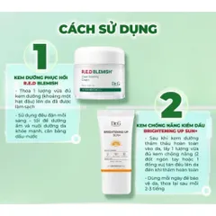 Sét Kem Dưỡng Dr.G R.E.D Blemish 70ml Phục Hồi Da + Chống Nắng Dr.G Brightening 20ml