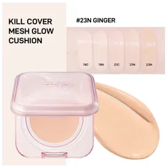 Phấn Nước Cushion Clio Glow Kill Cover Mesh Glow Essential (15g + 15g) - Che Phủ Cao, Căng Mịn, Bám Lâu