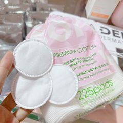Bông Tẩy Trang Sendemar 100% Cotton 225 Miếng/Túi - Mềm Mịn, Không Xơ Bông