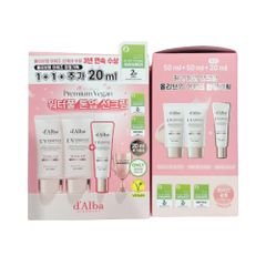Sét 3 Tuýp Kem Chống Nắng d'Alba Hồng Và Tím 50+50+20ml (120ml) – Dưỡng Sáng, Chống Nắng SPF Cao
