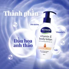 Sữa Dưỡng Thể Redwin Body Lotion 400ml – Dưỡng Ẩm Sâu, Bổ Sung Vitamin E, Mềm Da, Chính Hãng Úc