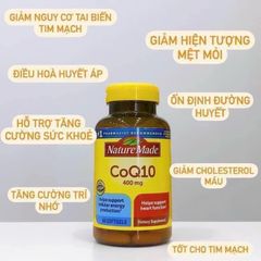 Viên uóng bổ tim Nature Made CoQ10 400mg – hỗ trợ tim mạch