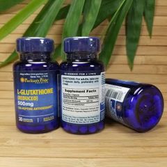 Viên Uống Trắng Da Glutathione Puritan's Pride 500mg 30 Viên - Tăng Cường Sức Đề Kháng và Làm Sáng Da Tự Nhiên