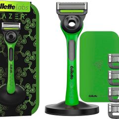 Dao Cạo Râu Gillette Labs Razer Phiên Bản Giới Hạn - Công Nghệ Làm Sạch, 5 Lưỡi Dao Sắc Bén, Đế Từ Tính, Hộp Du Lịch
