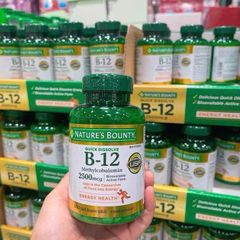 Viên uống B12 Quick Dissolve Nature’s Bounty 300 viên, bổ máu, tăng năng lượng