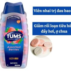 Viên nhai Tums Antacid Assorted Berries 265 viên – giảm ợ nóng
