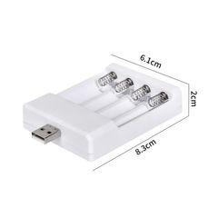 Bộ 4 Pin Sạc AA AAA 1.5V Ni-MH 2000mAh - Tặng Kèm Bộ Sạc USB, Pin Chất Lượng Cao, Bền Bỉ, Thân Thiện Môi Trường