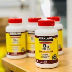 Viên uống Vitamin B12 Kirkland 5000mcg 300 viên - Tăng cường năng lượng và hỗ trợ sản xuất tế bào máu, chất lượng Mỹ