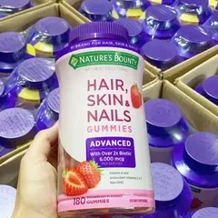 Viên uống bổ sung tóc, da, móng Nature’s Bounty 180 viên dẻo, đẹp da, tóc