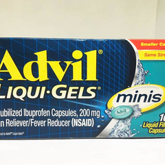 Viên Giảm Đau Hạ Sốt Advil Liqui-Gels Minis 200mg - 160 Viên Nang Lỏng Hấp Thụ Nhanh Chóng, Giảm Đau Đầu, Đau Cơ, Hạ Sốt Hiệu Quả