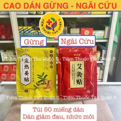 Miếng Cao Dán Gừng Ngải Cứu - Giảm Đau Nhức Mỏi Vai Gáy - Sản Phẩm Chăm Sóc Sức Khỏe Đông Y