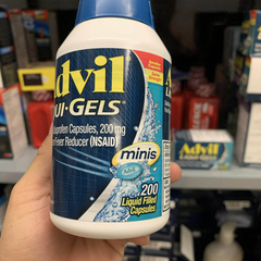 Viên giảm đau hạ sốt Advil Liqui-Gels Minis 200mg - Hỗ trợ giảm đau và hạ sốt nhanh chóng, dễ sử dụng cho người lớn và trẻ em từ 12 tuổi trở lên