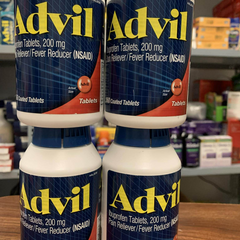 Viên giảm đau hạ sốt Advil 200mg - Hỗ trợ giảm đau, hạ sốt nhanh chóng cho người lớn và trẻ từ 12 tuổi trở lên - Hộp 360 viên