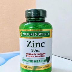 Viên uống bổ sung kẽm Nature’s Bounty Zinc 50mg 400 viên, da & miễn dịch