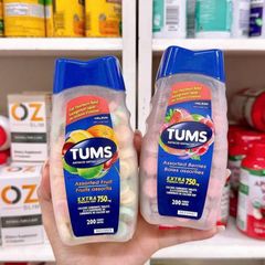 Viên ngậm Tums vị dâu 200 viên – Giảm đau dạ dày nhanh chóng và hiệu quả, hương vị thơm ngon, sản phẩm hỗ trợ tiêu hóa từ Mỹ
