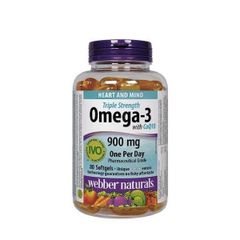 Dầu Cá Webber Naturals Omega 3 CoQ10 900mg - Hỗ Trợ Tim Mạch, Tăng Cường Sức Khỏe Tổng Thể - 80 Viên