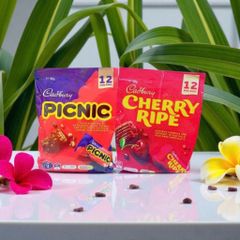 Hộp Socola Cadbury Mini 180g - Kẹo Socola Úc Vị Cherry, Crunchie, Picnic - Snack Ngon Cho Mọi Dịp