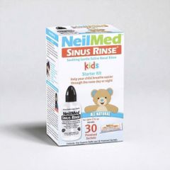 Bình Rửa Mũi NeilMed Kids Starter Kit Cho Bé 30 Gói Muối
