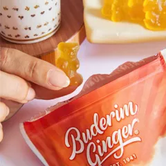 Kẹo Gừng Buderim Tự Nhiên - Snack Ít Đường Cay Nhẹ, Thơm Ngon, Lựa Chọn Sống Khỏe, Đồ Ăn Vặt Dễ Mang Theo