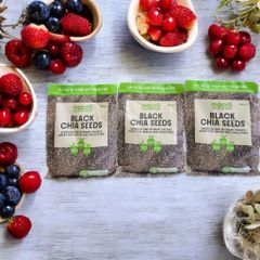 Hạt Chia Đen và Trắng Macro 350g - Siêu Thực Phẩm Dinh Dưỡng Cho Nước Detox, Cháo, và Salad