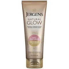 Kem Dưỡng Jergens Natural Glow 221ml - Dưỡng Da Mịn Màng, Đều Màu, Sáng Rạng Rỡ, Phù Hợp Da Sáng Trung Bình và Nâu