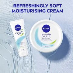 NIVEA Soft Crème 200ml - Kem Dưỡng Ẩm Toàn Thân Thấm Nhanh, Dưỡng Da Mềm Mại, Chứa Vitamin E và Chiết Xuất Jojoba
