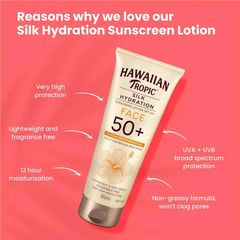 Kem Chống Nắng Mặt Hawaiian Tropic SPF 50+ Dịu Nhẹ 100ml - Bảo Vệ Da Toàn Diện Không Nhờn Rít, Hàng Nhập Úc