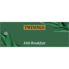 Hộp 100 Gói Trà Twinings Irish Breakfast - Trà Đen Tự Nhiên Giúp Tỉnh Táo, Thích Hợp Cho Văn Phòng và Người Yêu Trà