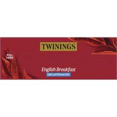 Hộp trà Twinings English Breakfast Decaf 80 gói - Trà không caffeine an toàn cho mọi lứa tuổi, thưởng thức mỗi ngày.