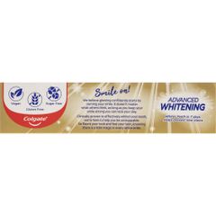 Kem Đánh Răng Colgate Advanced Whitening 115g - Làm Trắng Răng, Ngăn Ngừa Mảng Bám, Hơi Thở Tươi Mát