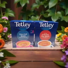 Trà Túi Lọc Tetley 100 Gói - Hương Vị Nhẹ Nhàng Dễ Dàng Pha Chế, Thích Hợp Cho Mọi Lứa Tuổi, Tiện Dụng Mang Theo Khi Du Lịch
