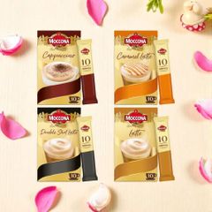 Cà Phê Moccona Caramel Hộp 10 Gói - Hương Vị Ngọt Ngào Thơm Lừng, Chất Lượng Cà Phê Cao Cấp, Trải Nghiệm Thư Giãn Tối Ưu