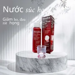 Nước súc họng Betadine chai 120ml từ Úc  Diệt khuẩn cổ họng, hỗ trợ ngăn ngừa viêm amidan, cảm cúm và hôi miệng